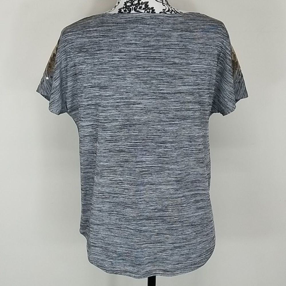 Charlotte Russe small Sequined shortsleeved blouse - Picture 3 of 8